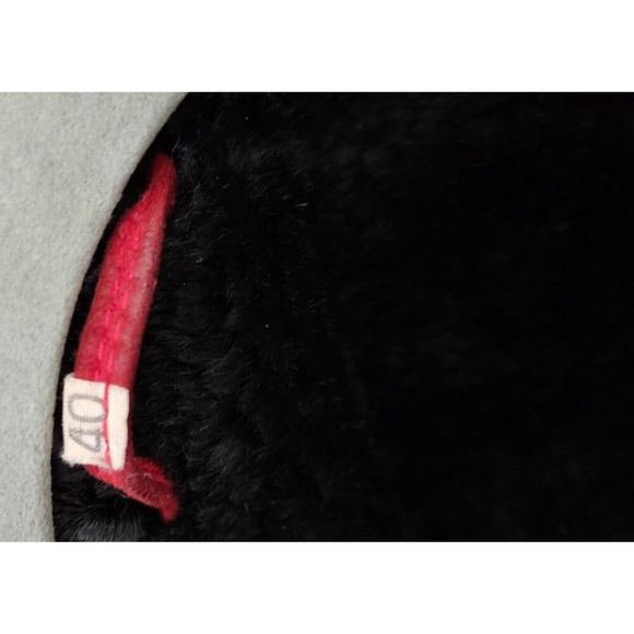 Vintage Red Suede Coat with Black Fur Trim Women’s Winter Jacket Size 40 - Picture 16 of 16